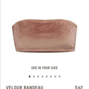 Skims Velour Bandeau Small Sienna